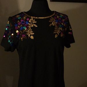 Little Black dress with sequins design
